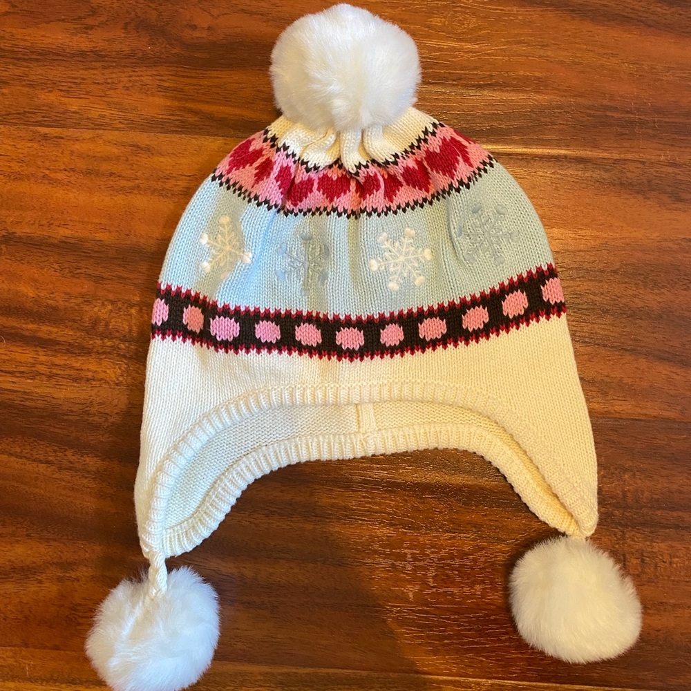 Girl’s Gymboree Size 5-7 Knit Pom Hat